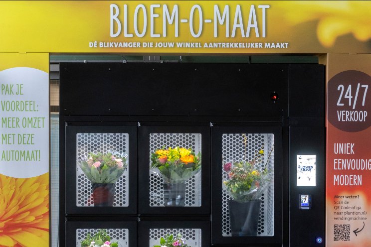 Bloemenautomaat voor bloemisten verkrijgbaar