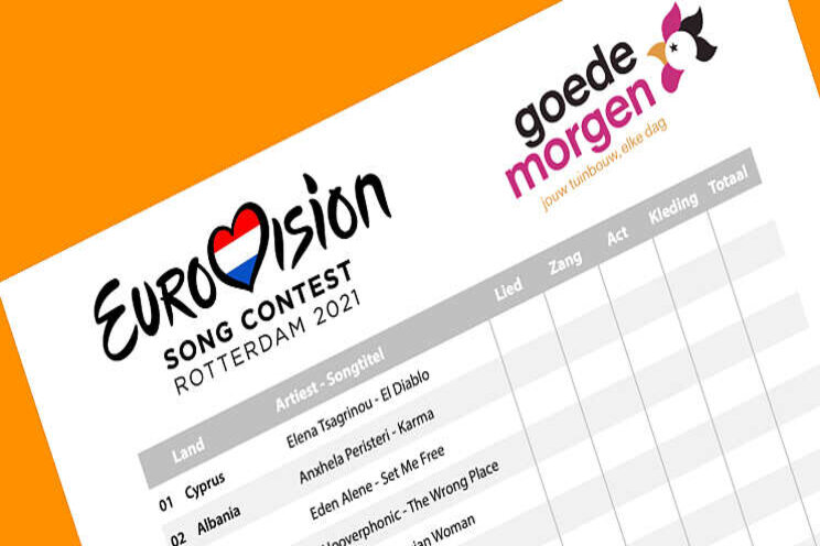 Download de Eurovisie-scorelijst van Goedemorgen